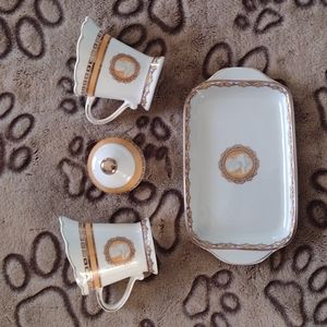 Vintage Sugar Bowl and Creamer Set